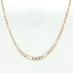 14 Karat Yellow Gold 3mm Figaro Chain Necklace