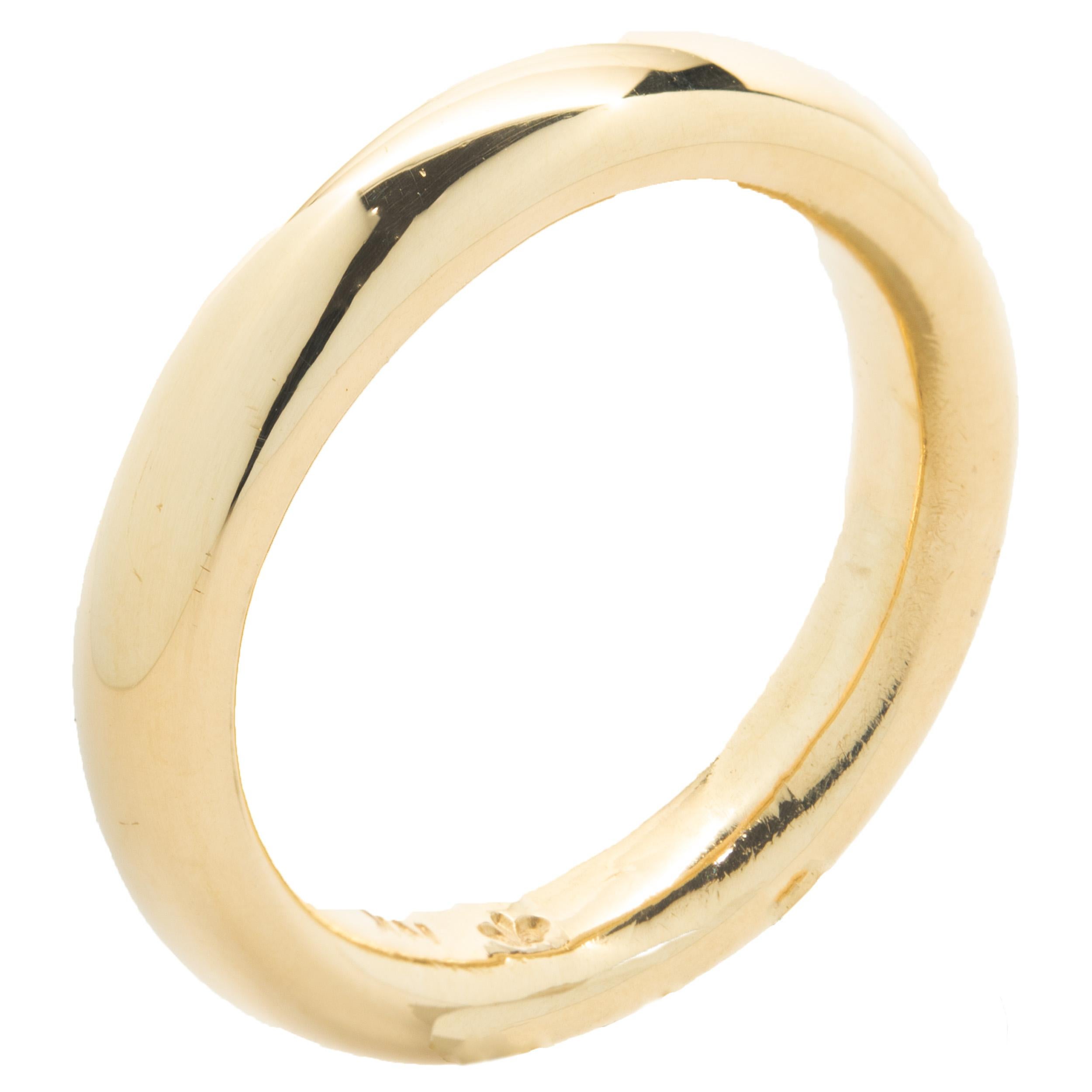 14 Karat Yellow Gold 4.5MM Band In Excellent Condition For Sale In Scottsdale, AZ