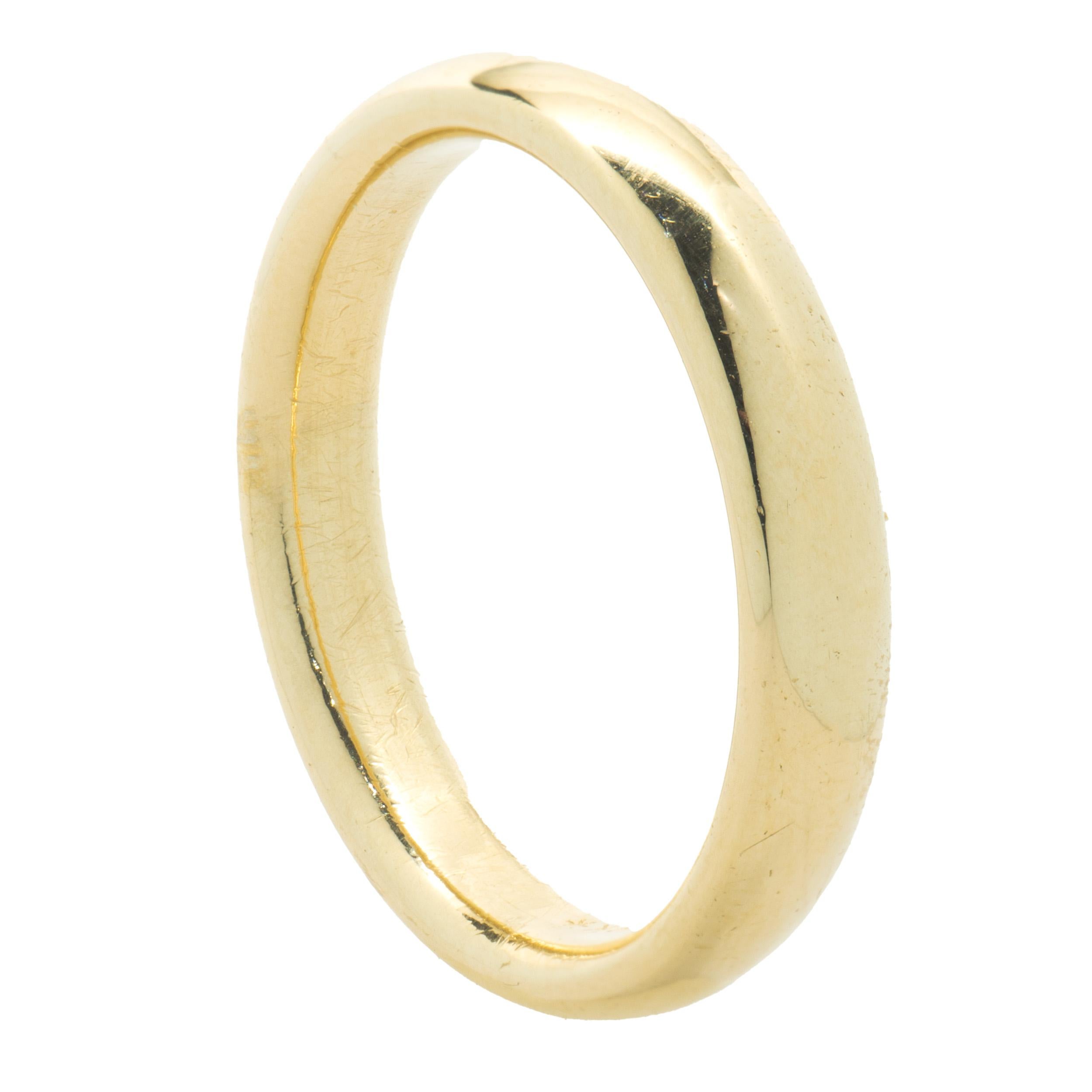 Women's or Men's 14 Karat Yellow Gold 4MM Band For Sale