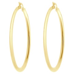 14 Karat Gelbgold 50MM Creolen Ohrringe