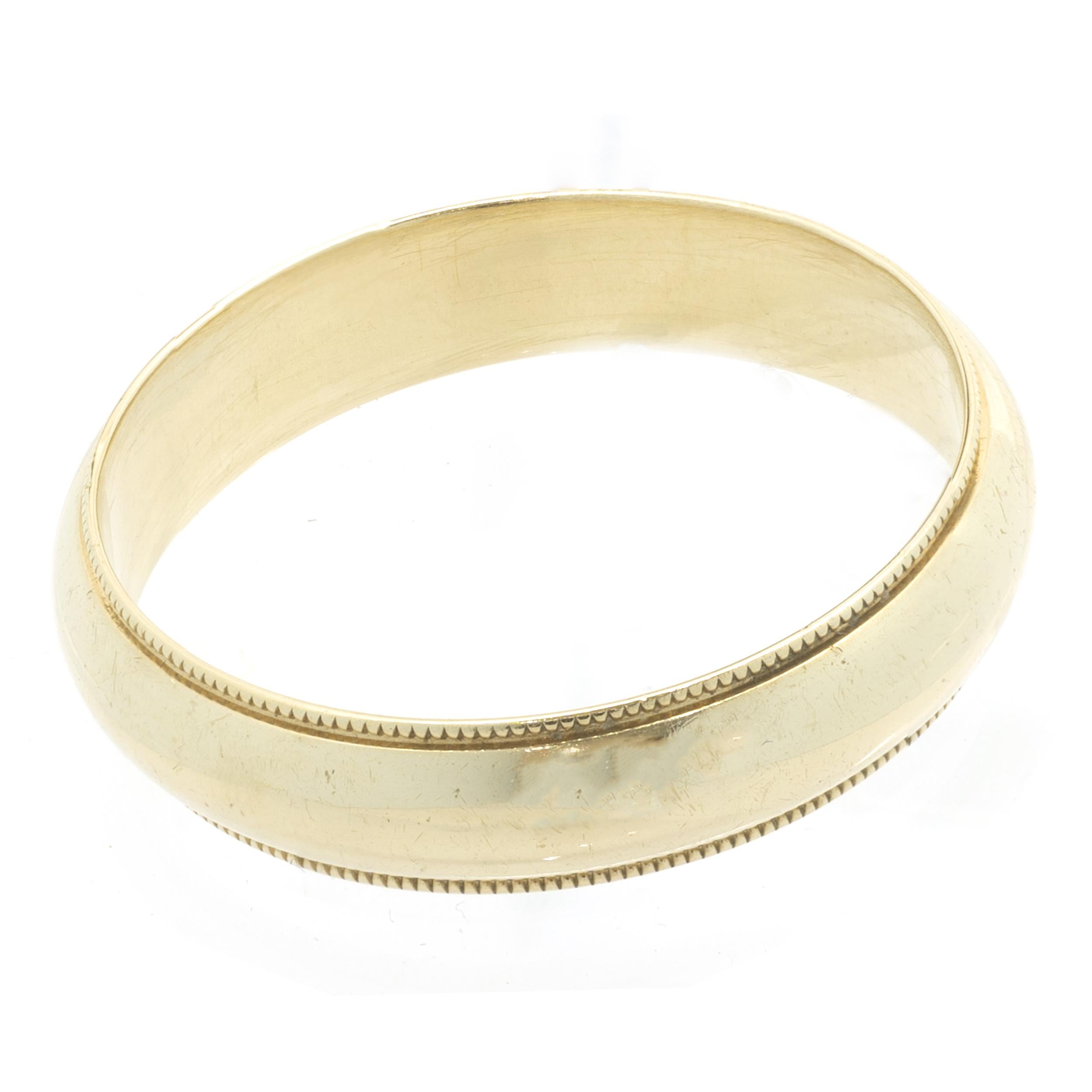 14 Karat Yellow Gold Band In Excellent Condition For Sale In Scottsdale, AZ