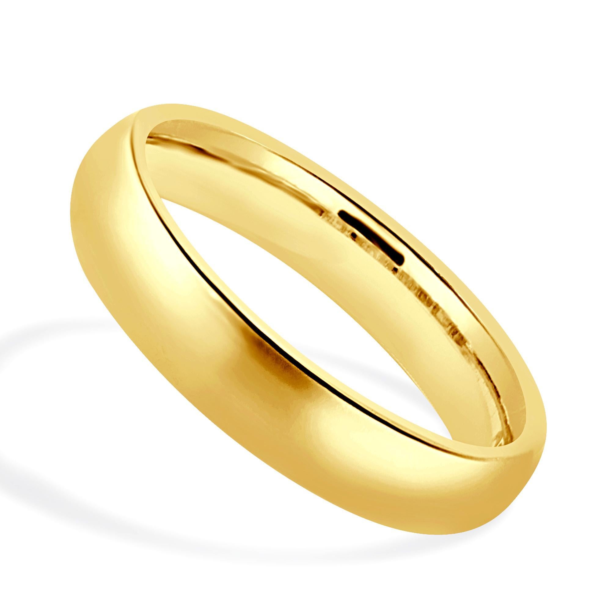 14 Karat Gelbgold 5MM Band im Zustand „Hervorragend“ im Angebot in Scottsdale, AZ