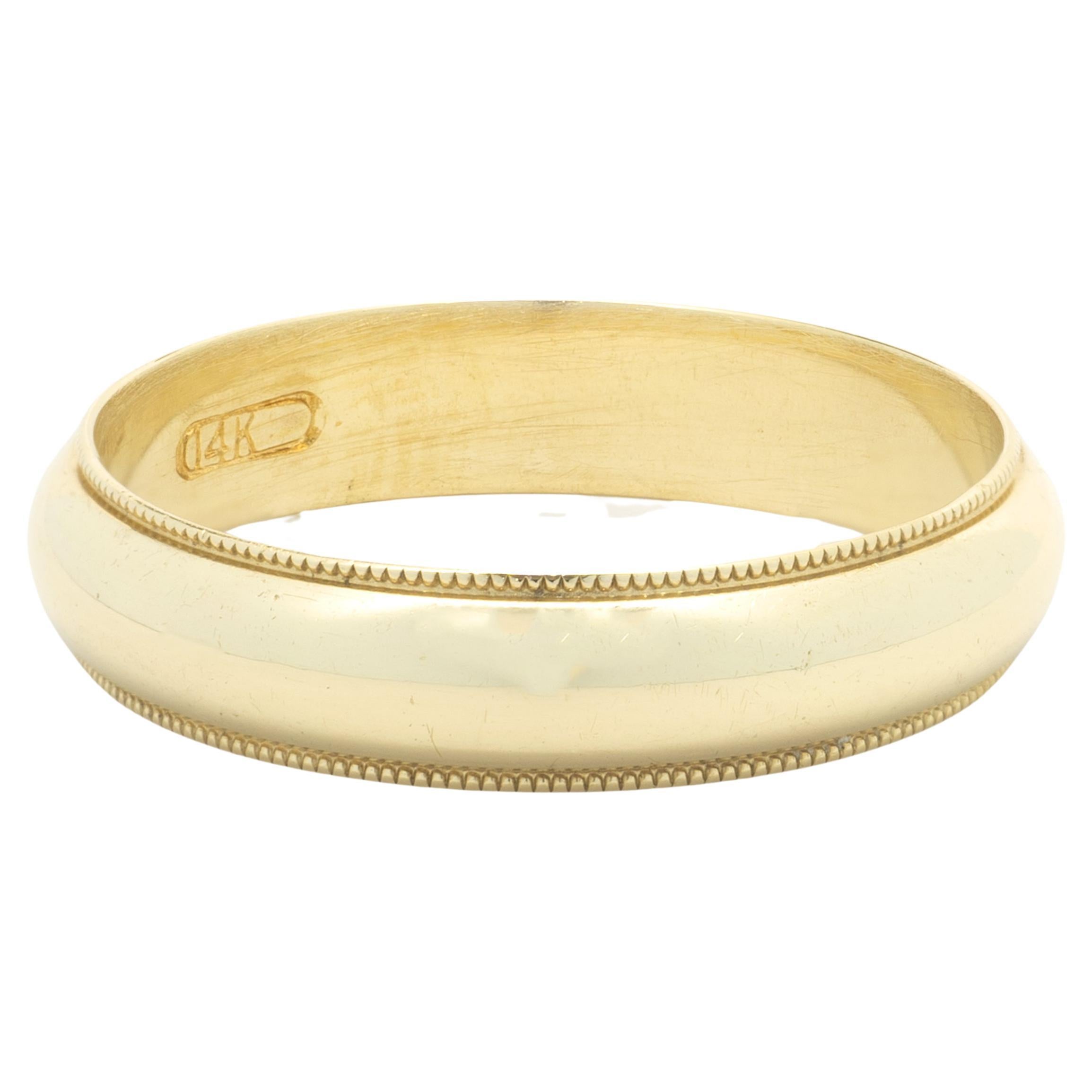 14 Karat Yellow Gold Band For Sale