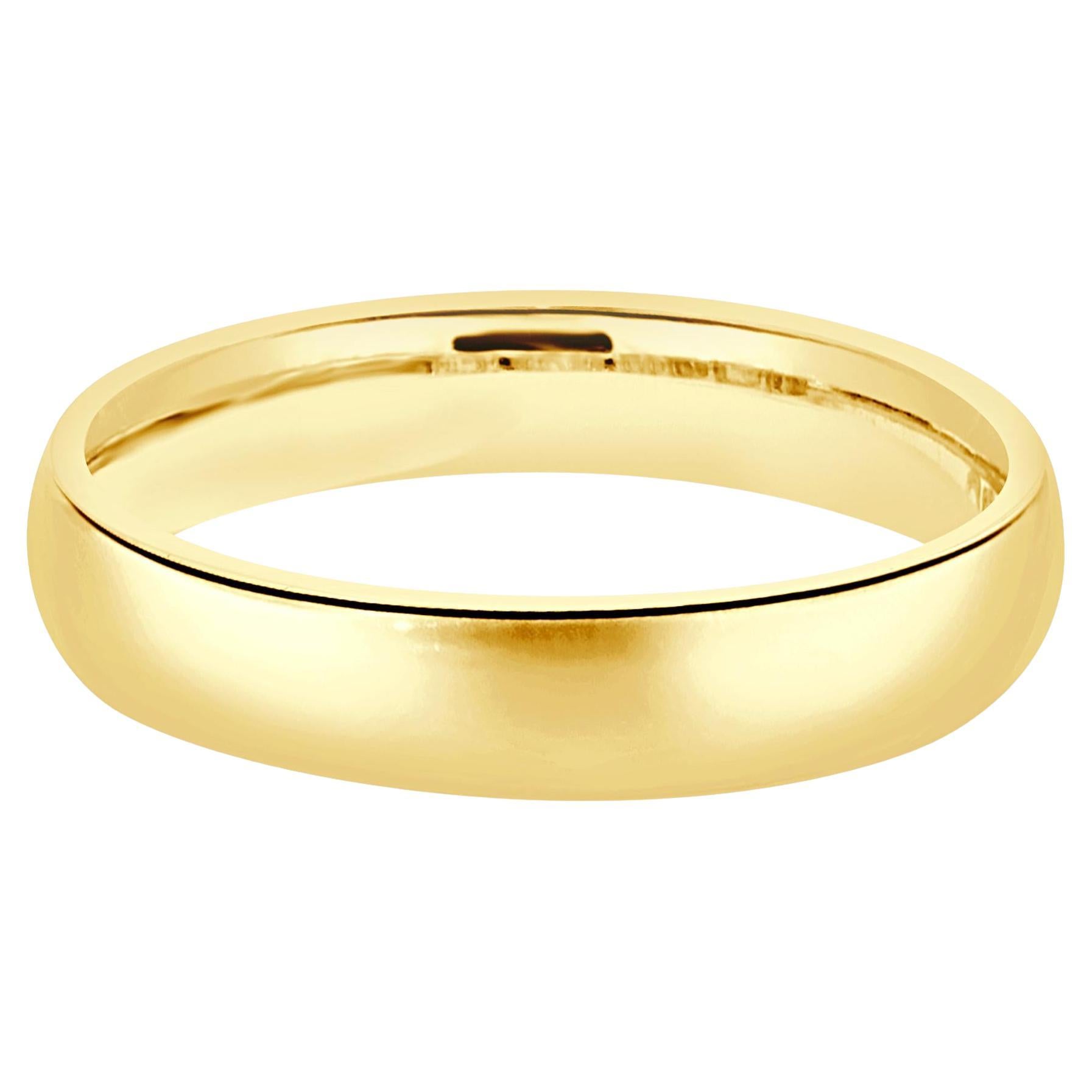14 Karat Gelbgold 5MM Band im Angebot