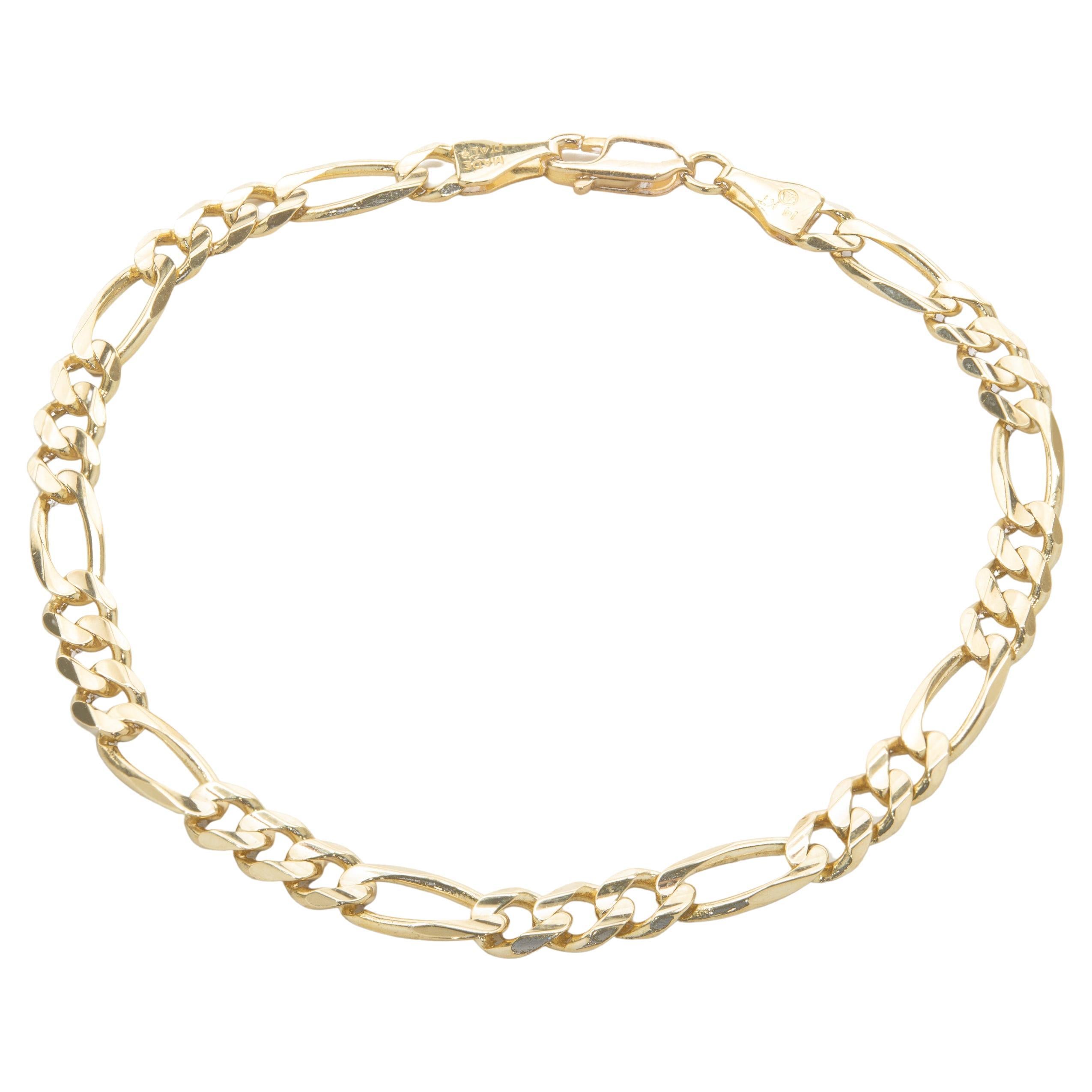 14 Karat Yellow Gold MultiStone Ankle Bracelet at 1stDibs 14 karat