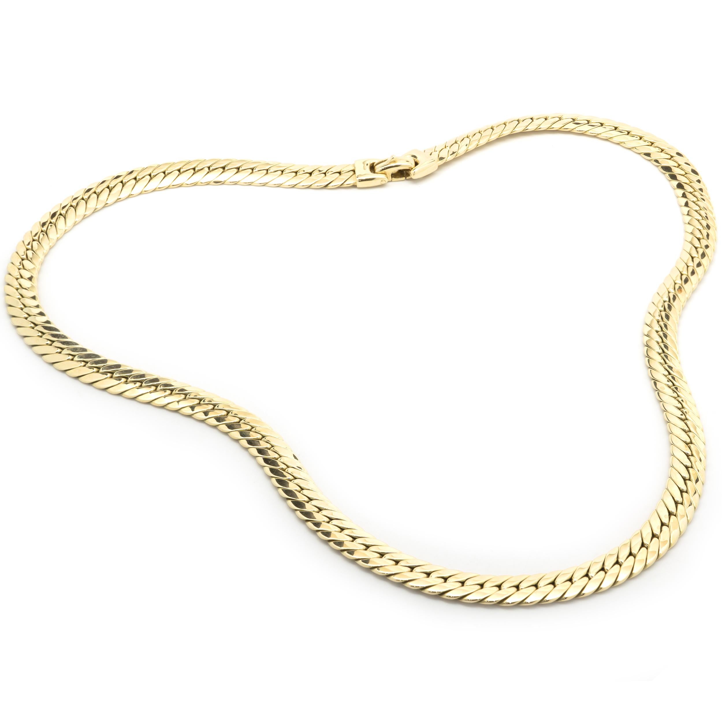 white gold herringbone chain