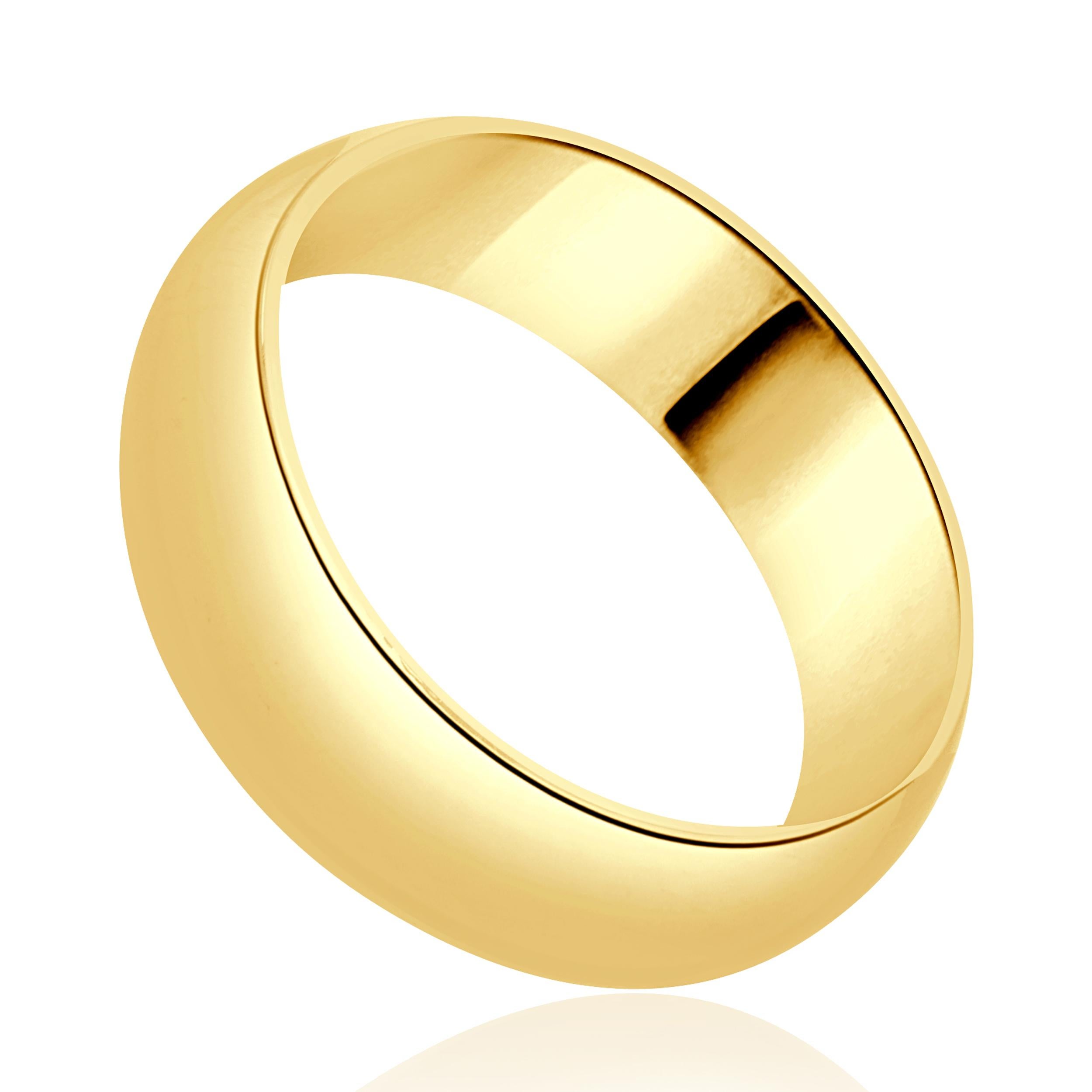 Designer: custom
Material: 18K yellow gold
Dimensions: ring measures 6mm wide
Weight: 6.46 grams
Size: 6.75 (complimentary sizing available) 

