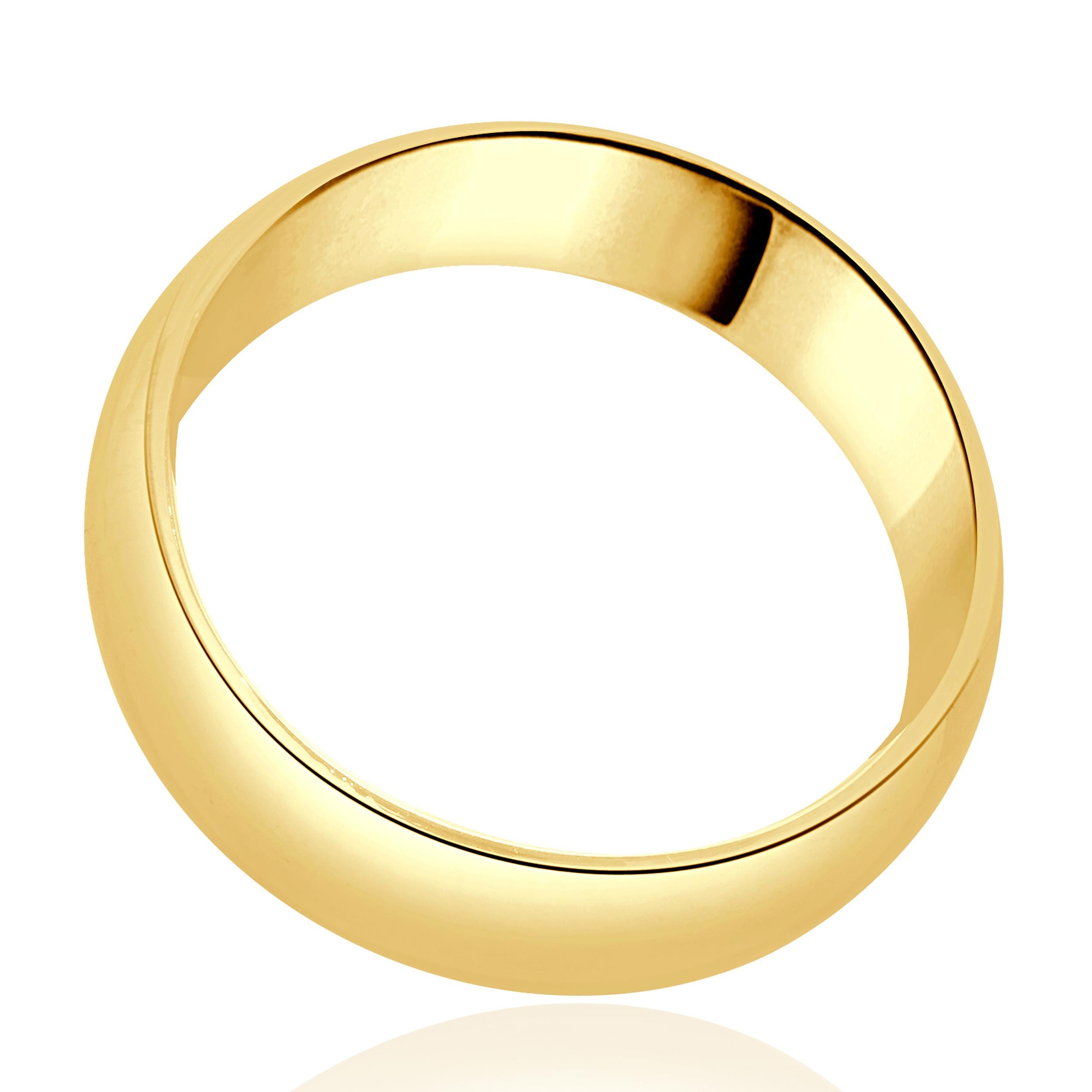 18 Karat Yellow Gold 6MM Band In Excellent Condition For Sale In Scottsdale, AZ