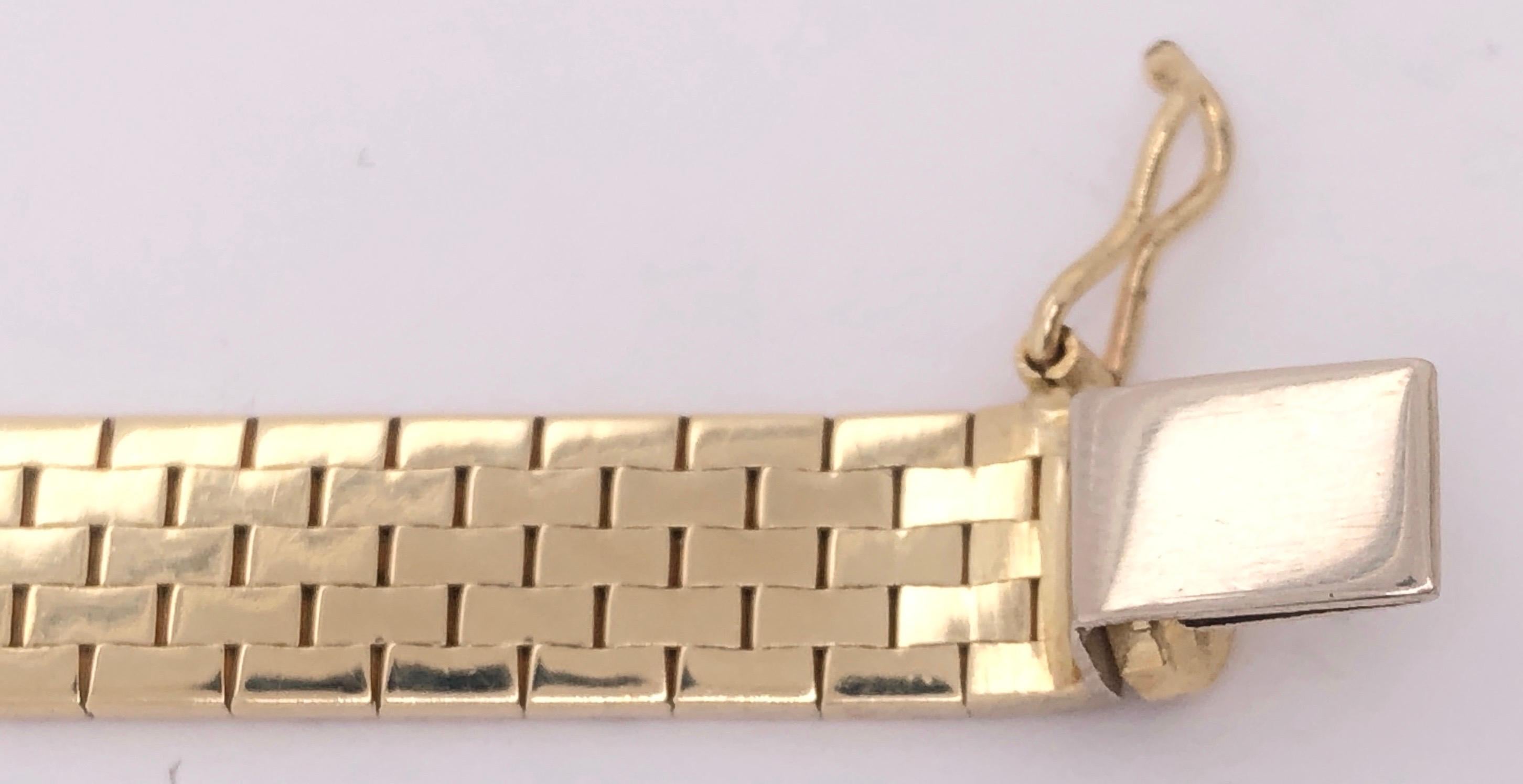 14k gold flat bracelet