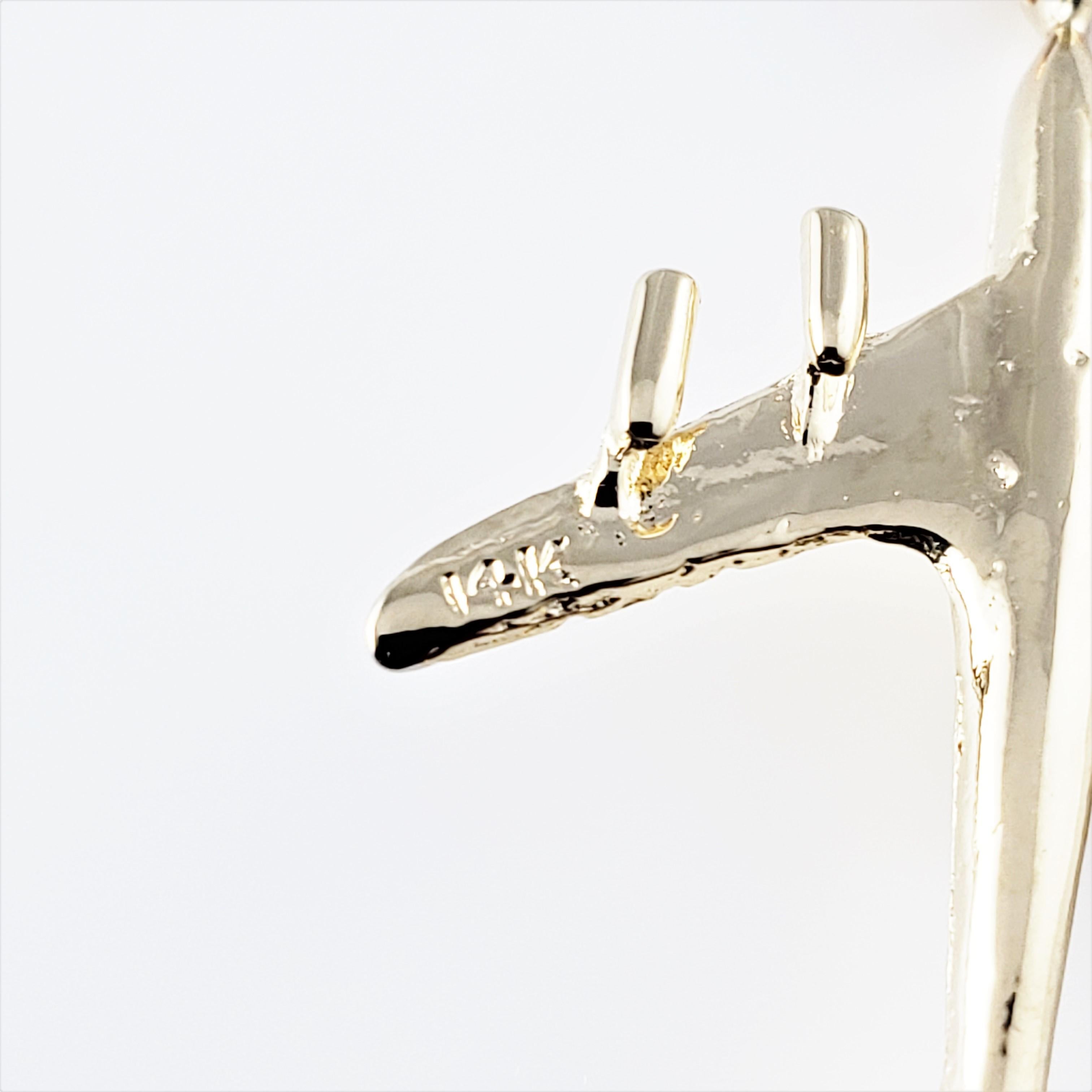 14 Karat Yellow Gold 707 Airplane Charm In Good Condition In Washington Depot, CT