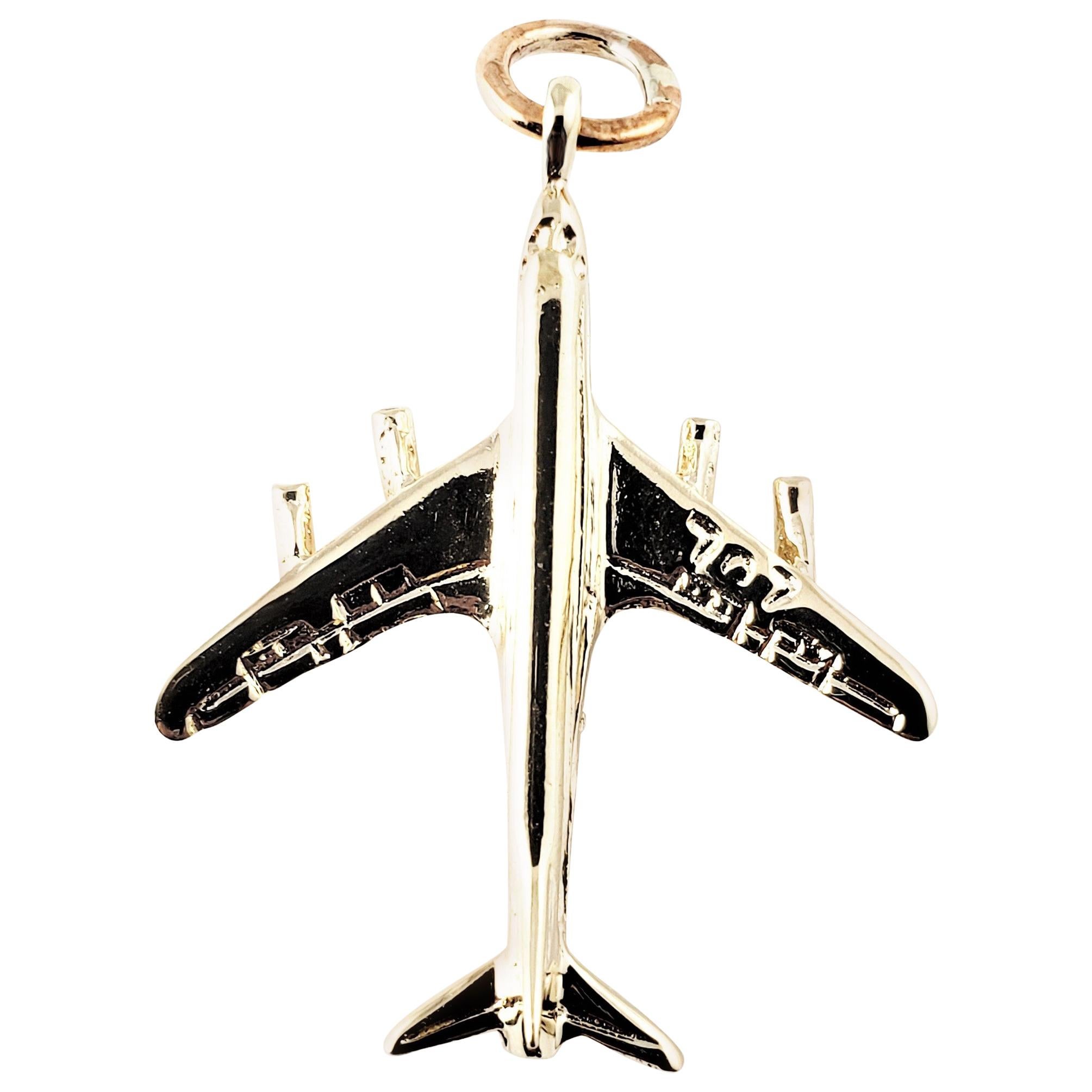 14 Karat Yellow Gold 707 Airplane Charm