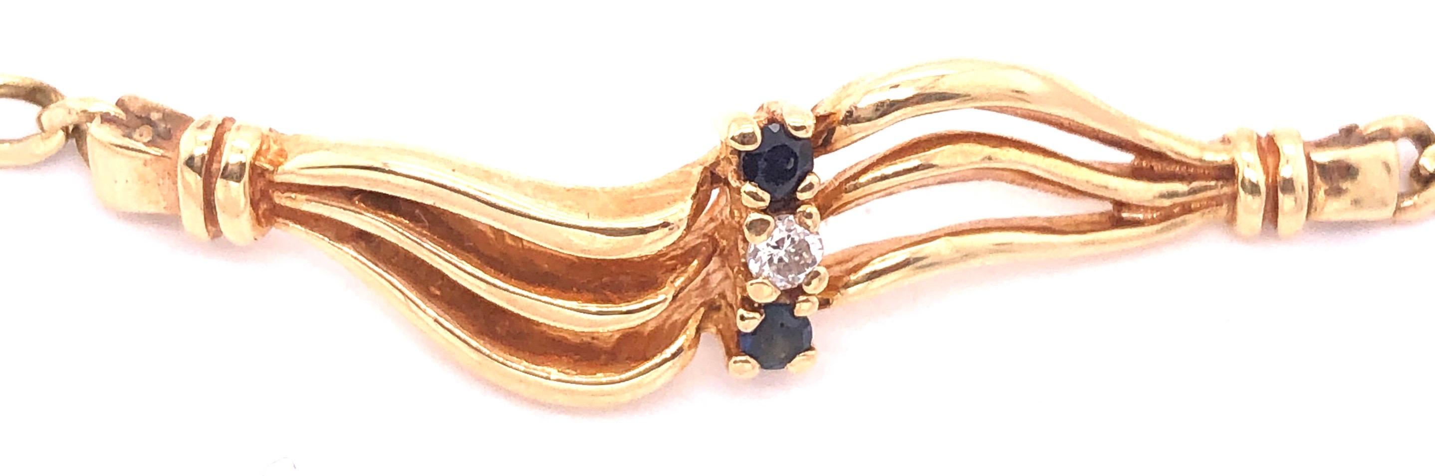Taille ronde Bracelet fantaisie en or jaune 14 carats avec pierres semi-précieuses en vente
