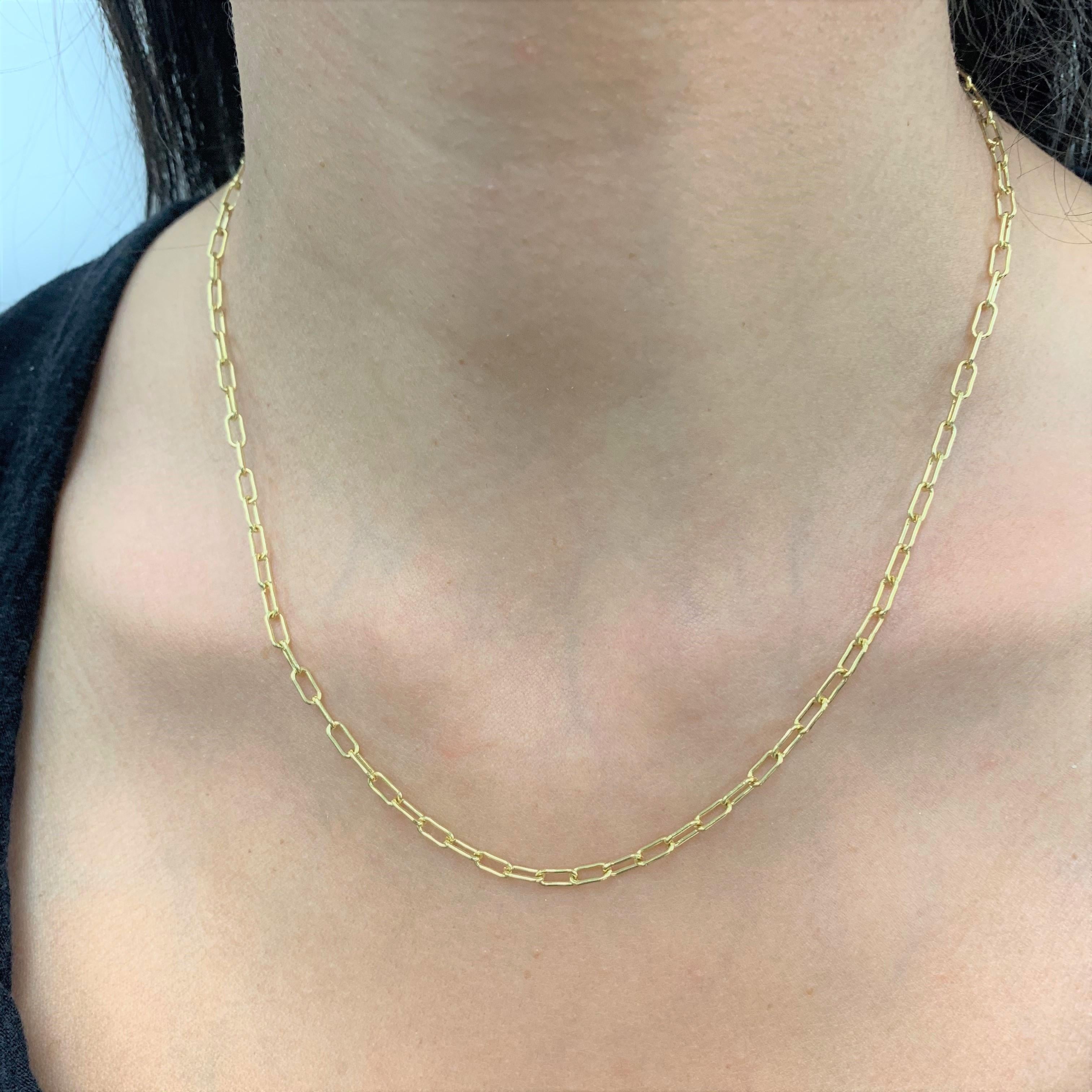 14k paper clip necklace