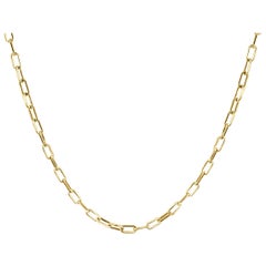 14 Karat Yellow Gold 7.9 Grams Rectangle Link Chain Necklace