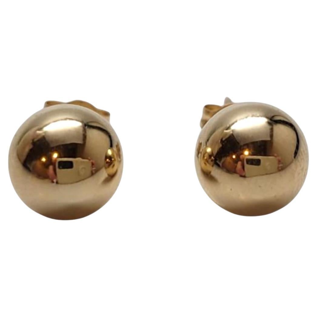 14 Karat Yellow Gold 7mm Ball Stud Earrings #21936