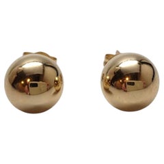14 Karat Yellow Gold 7mm Ball Stud Earrings #21936