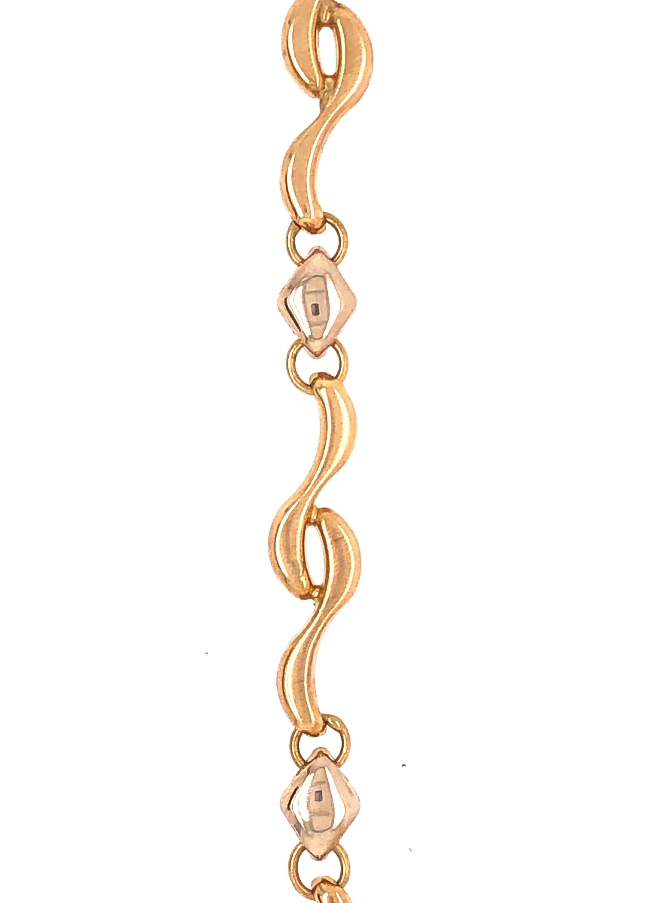 fancy link gold bracelet