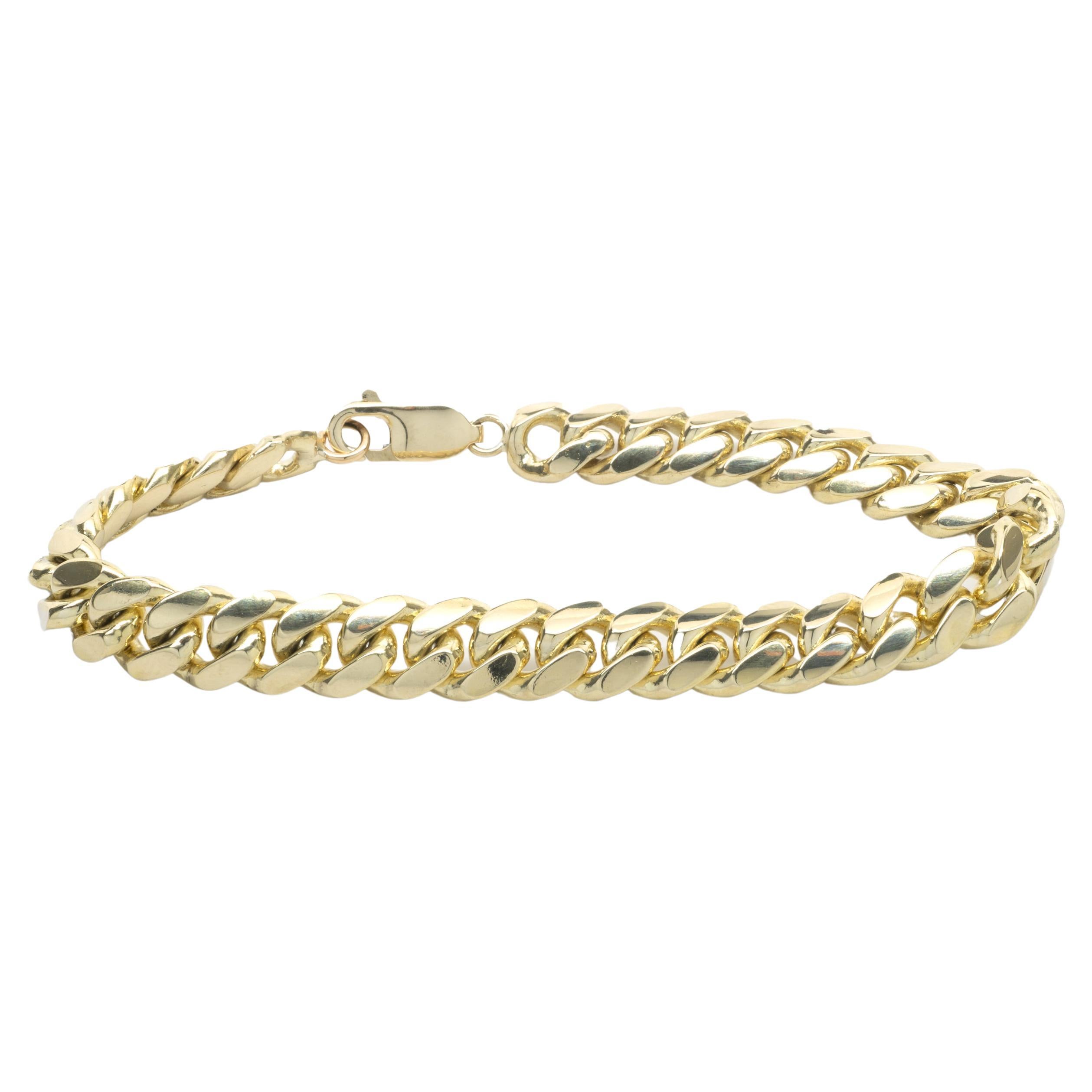 Contemporary Cuban Link Gold Bracelet at 1stDibs