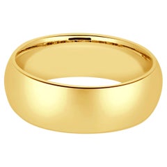 Anillo de oro amarillo de 14 quilates de 8 mm