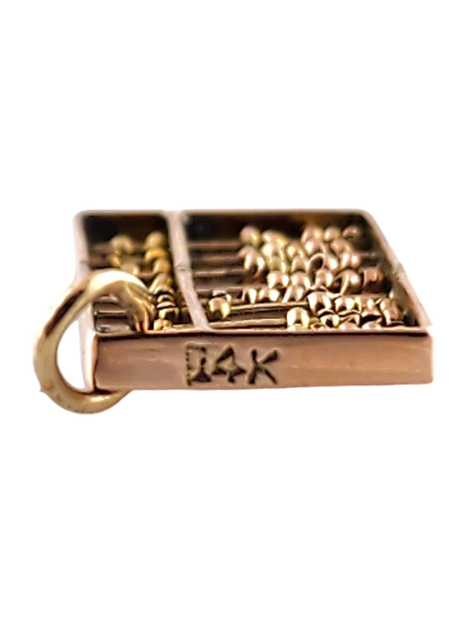 14 Karat Yellow Gold Abacus Charm #18541 1