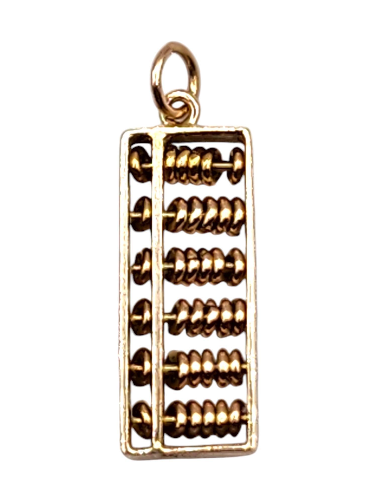 14 Karat Yellow Gold Abacus Charm #20003 1