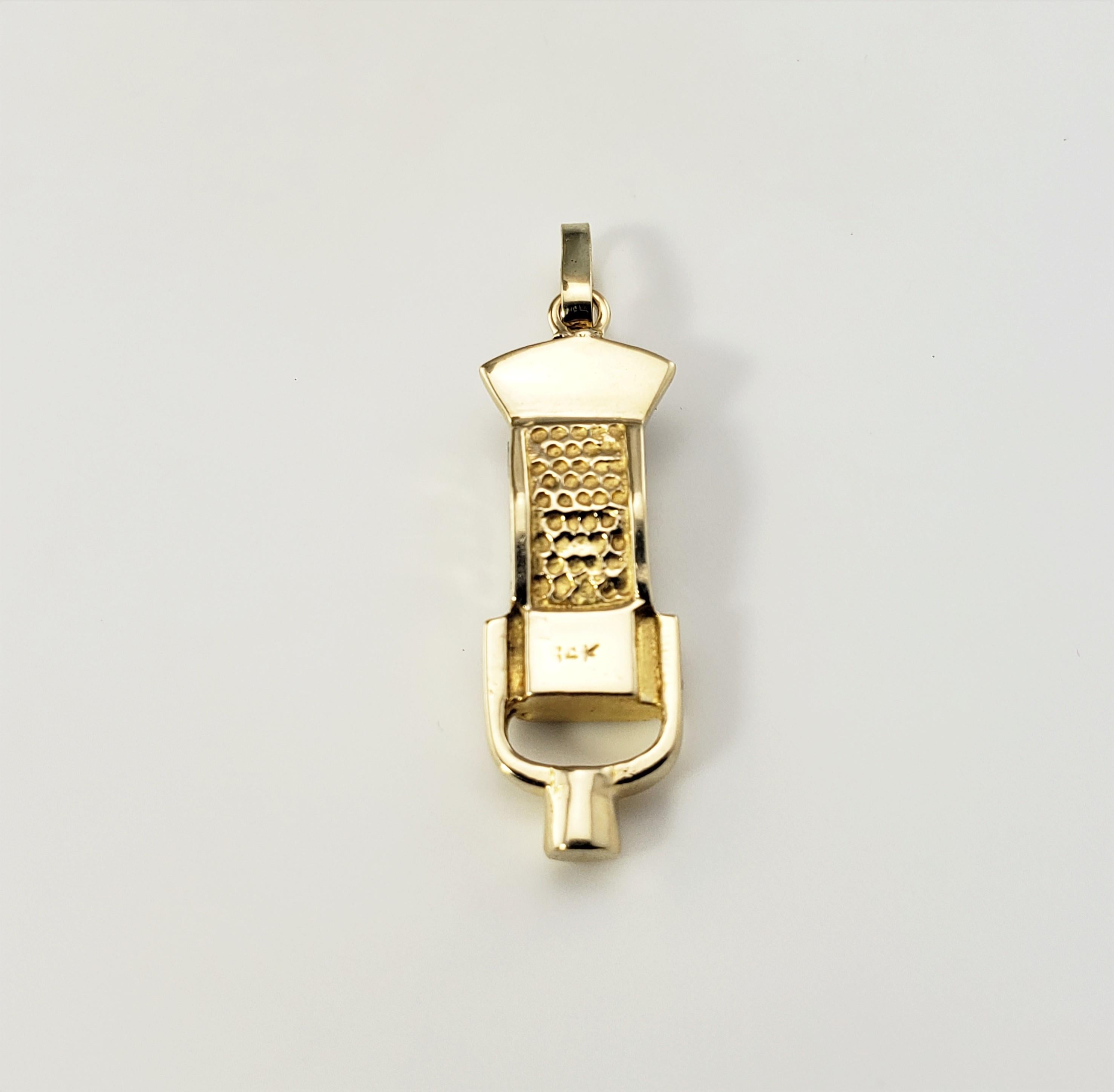 14 Karat Yellow Gold ABC TV Studio Microphone Charm For Sale 1