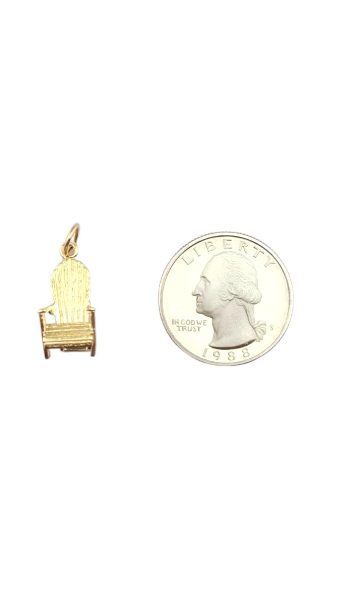 14 Karat Gelbgold Adirondack Stuhl Charm #21133 im Angebot 2