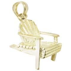 14 Karat Yellow Gold Adirondack Chair Charm