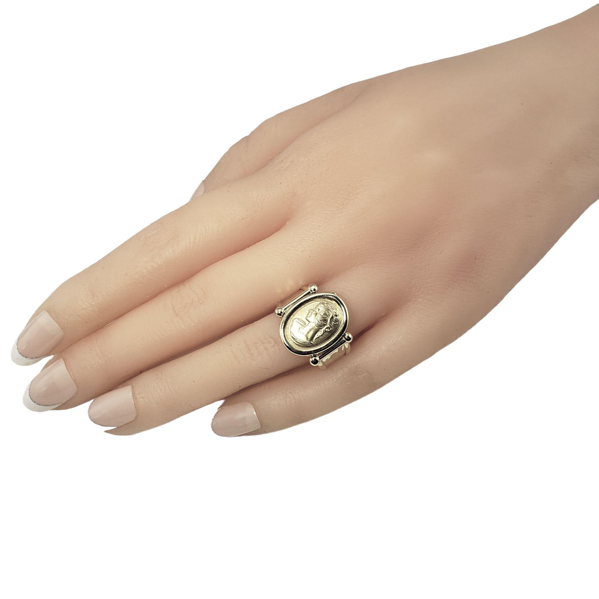 14 Karat Yellow Gold Adjustable Cameo Ring 1