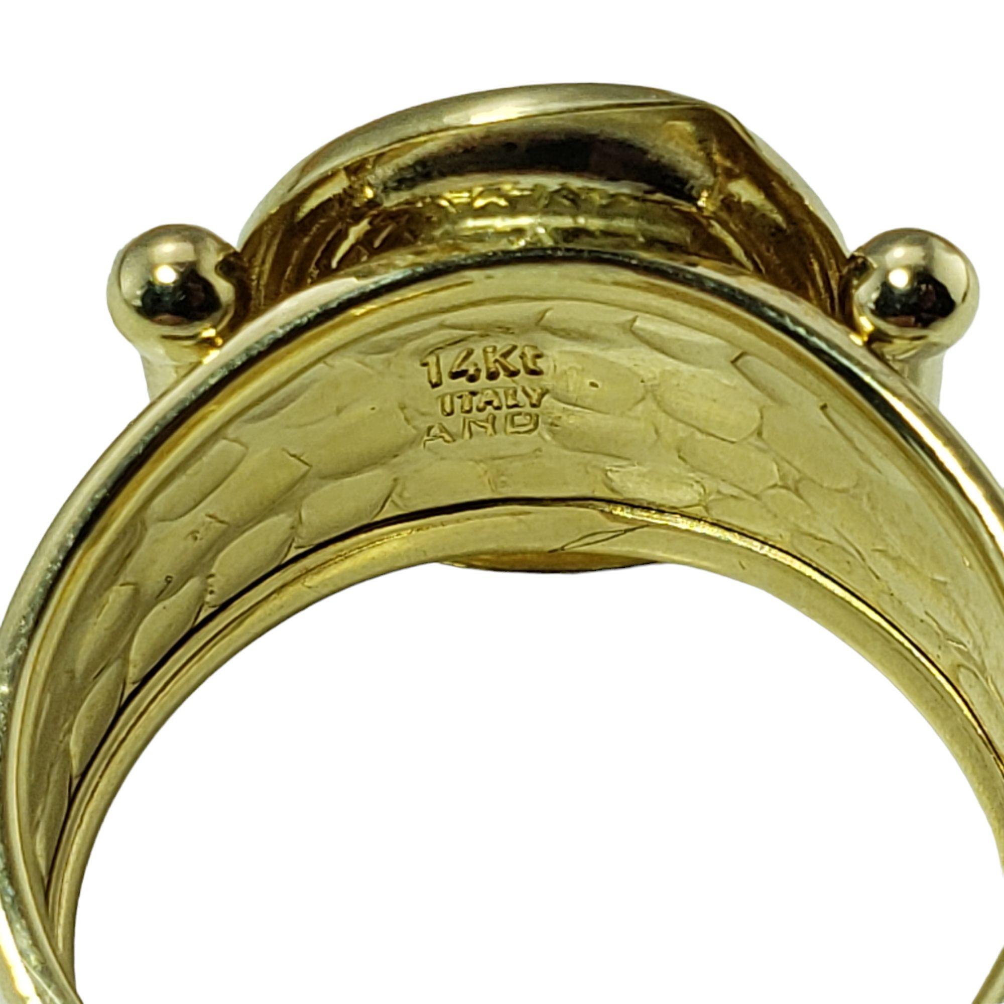 14 Karat Yellow Gold Adjustable Cameo Ring 2
