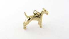 14 Karat Yellow Gold Airdale Terrier Dog Charm