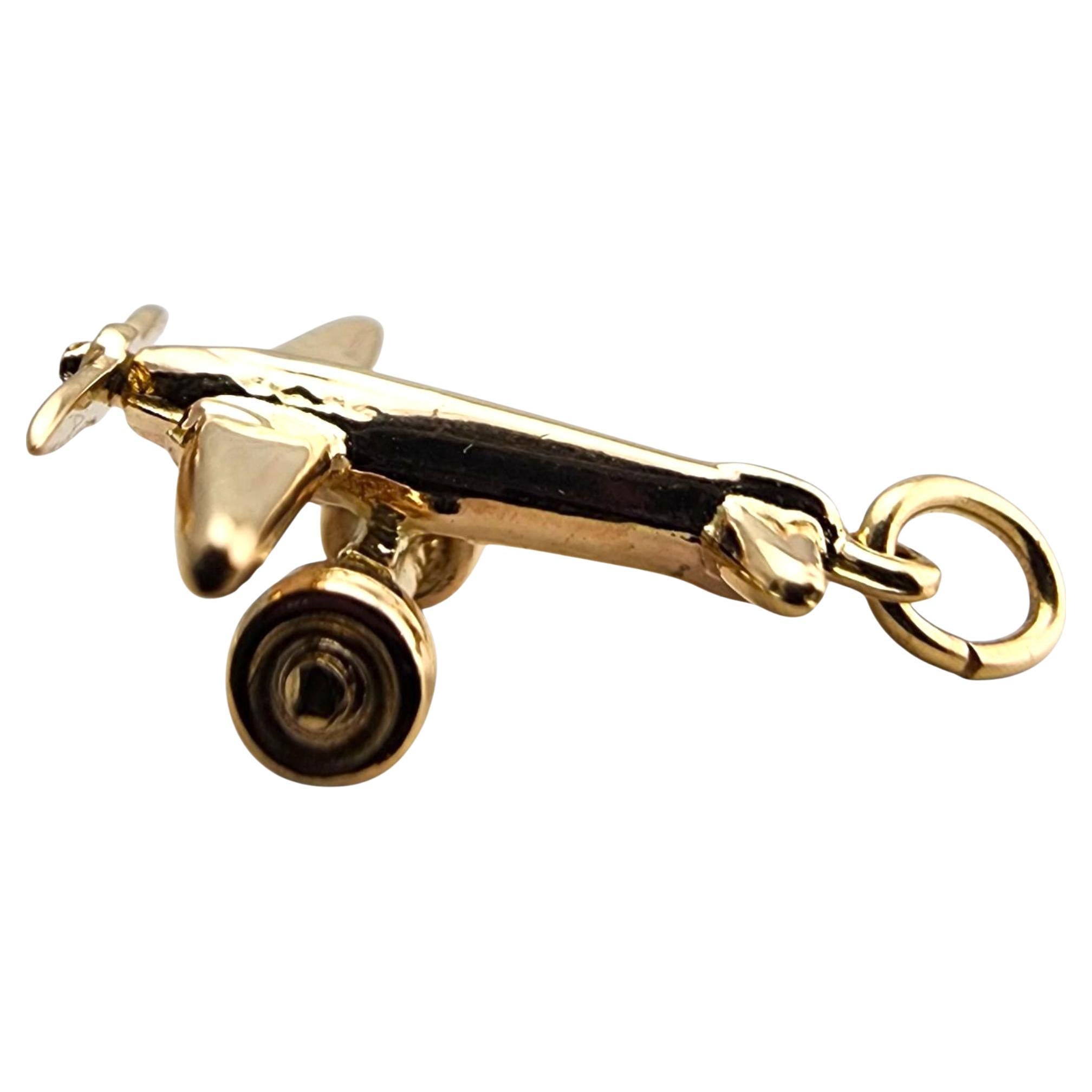 14 Karat Yellow Gold Airplane Charm #23929