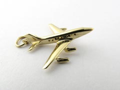 14 Karat Yellow Gold Airplane Charm