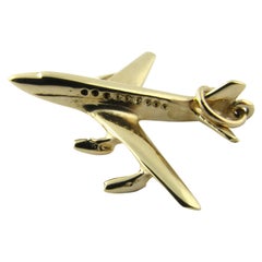 14 Karat Yellow Gold Airplane Charm