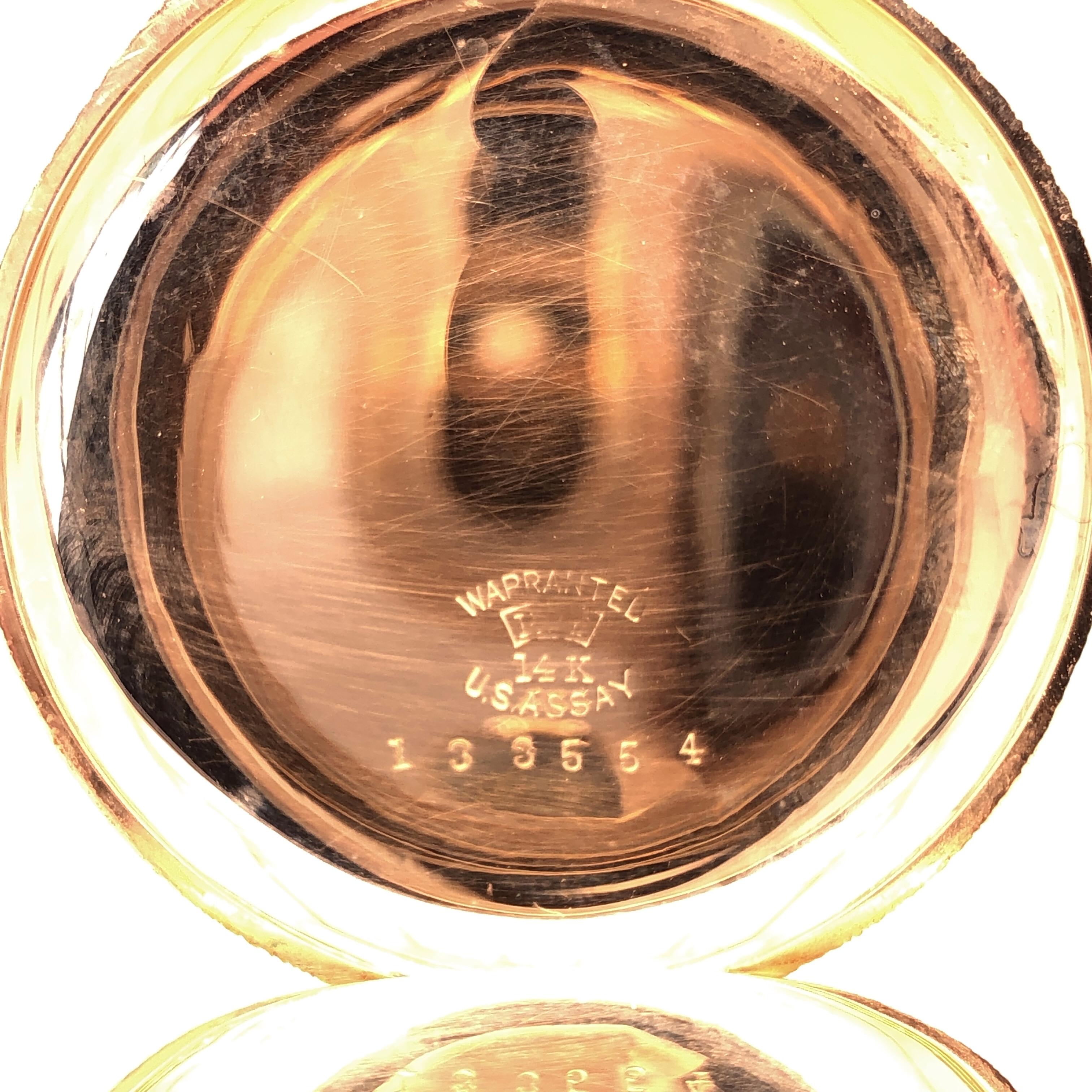 14 Karat Yellow Gold American Waltham Pocket Watch 4