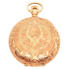 14 Karat Yellow Gold American Waltham Pocket Watch at 1stDibs