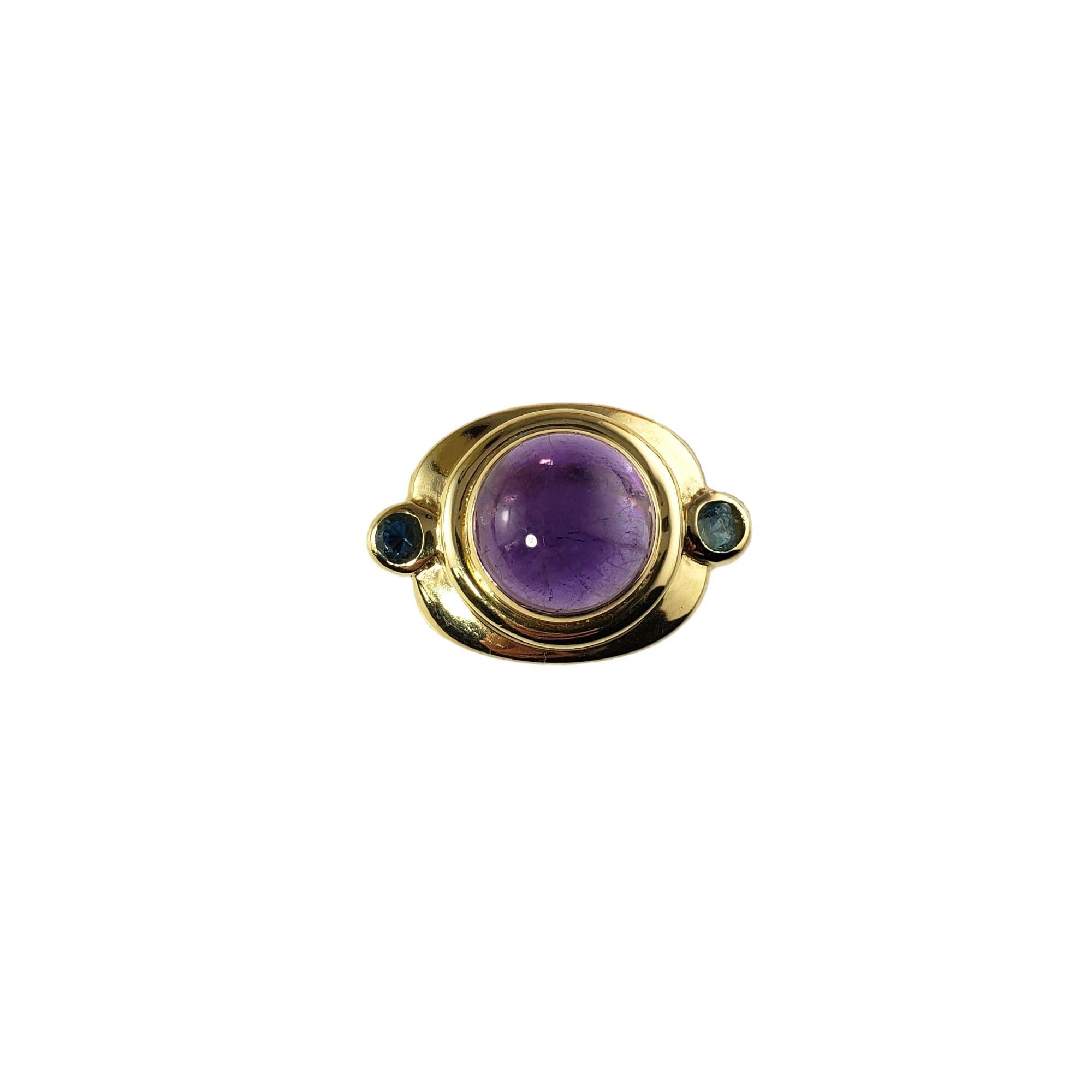 14 Karat Yellow Gold Amethyst and Blue Topaz Ring #14020 For Sale 1