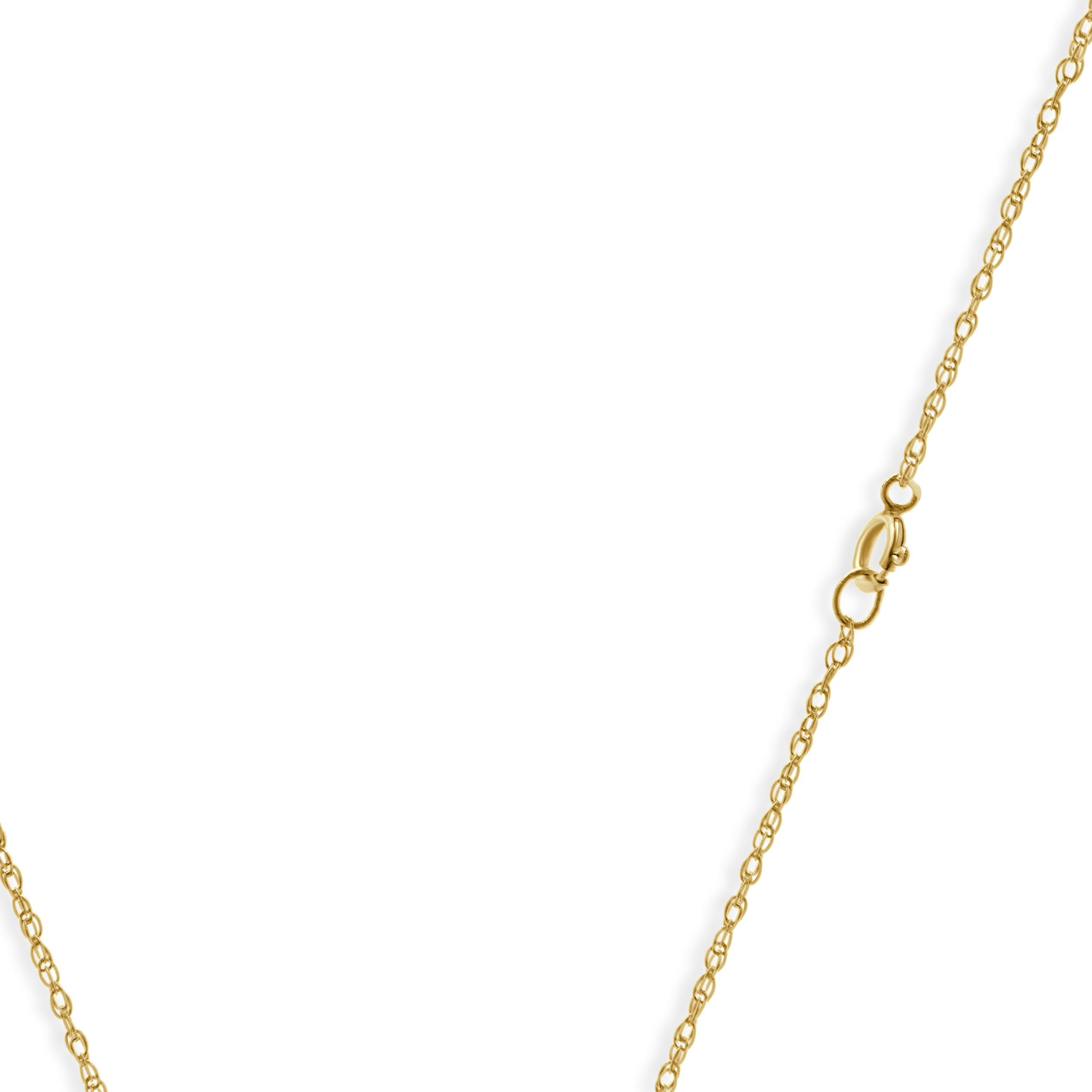 Collana con ametista e diamanti in oro giallo 14 carati In condizioni ottime in vendita a Scottsdale, AZ