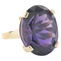 14 Karat Yellow Gold Amethyst “Lollipop” Ring