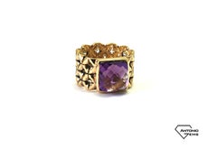 14 Karat Gelbgold Amethyst-Ring