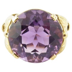 14 Karat Yellow Gold Amethyst Ring