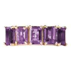 14 Karat Yellow Gold Amethyst Ring