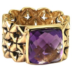 14 Karat Yellow Gold Amethyst Ring