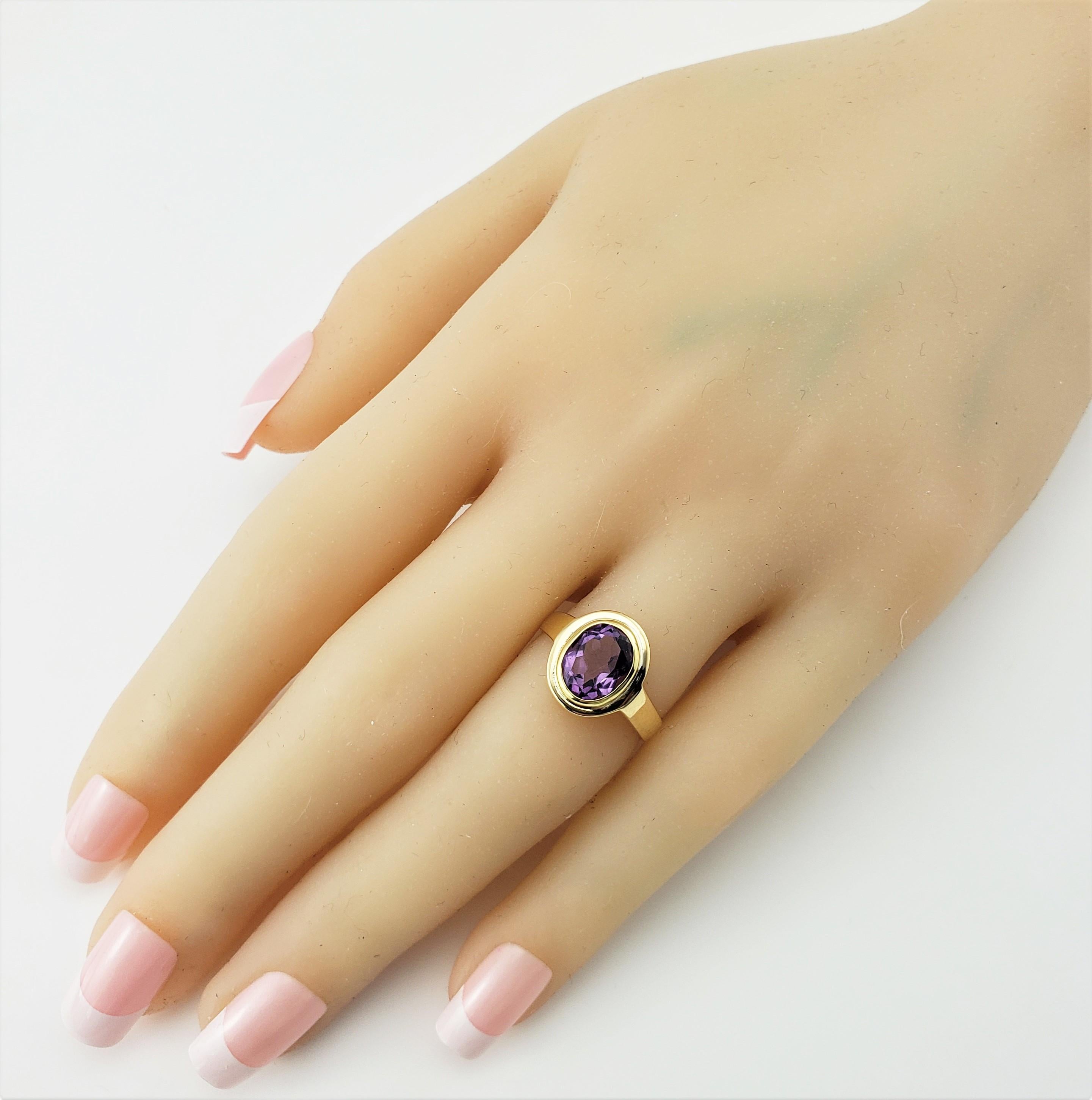 14 Karat Yellow Gold Amethyst Ring 2