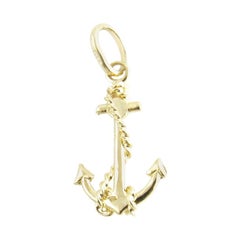 14 Karat Yellow Gold Anchor Charm