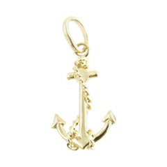 14 Karat Yellow Gold Anchor Charm