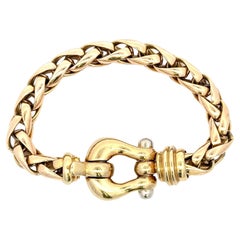 14 Karat Yellow Gold Anchor Link Bracelet 44.2 Grams 
