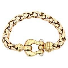 14 Karat Yellow Gold Anchor Link Bracelet 44.2 Grams