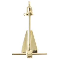 14 Karat Yellow Gold Anchor with Movable Stock Charm or Pendant