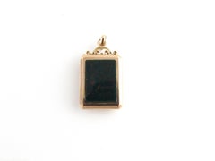 14 Karat Yellow Gold and Bloodstone Locket